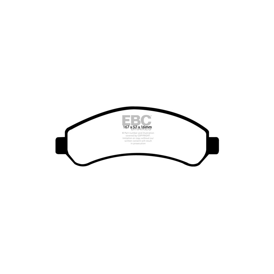 EBC DP61256 Chevrolet Blazer Greenstuff Front Brake Pads 2 | Duco Car Parts UK Car Parts