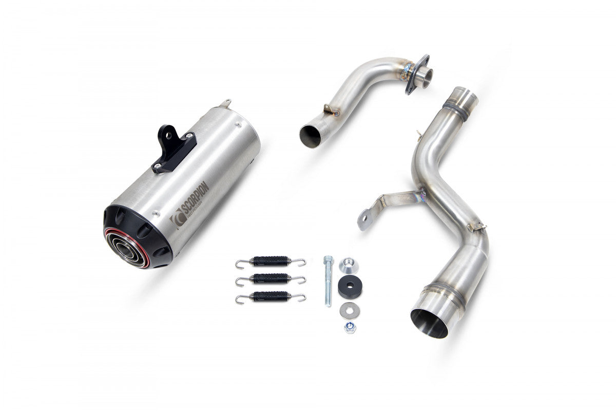 Scorpion PHA192SYSSEO Honda MSX 125 Red Power Full System - Brushed Stainless Steel Sleeve | Duco Car Parts UK UK