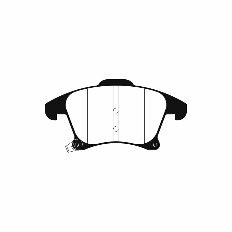 EBC PD03KF1525 Ford Mondeo Yellowstuff Front Brake Pad & Plain Disc Kit - ATE Caliper 2 | Duco Car Parts UK Car Parts