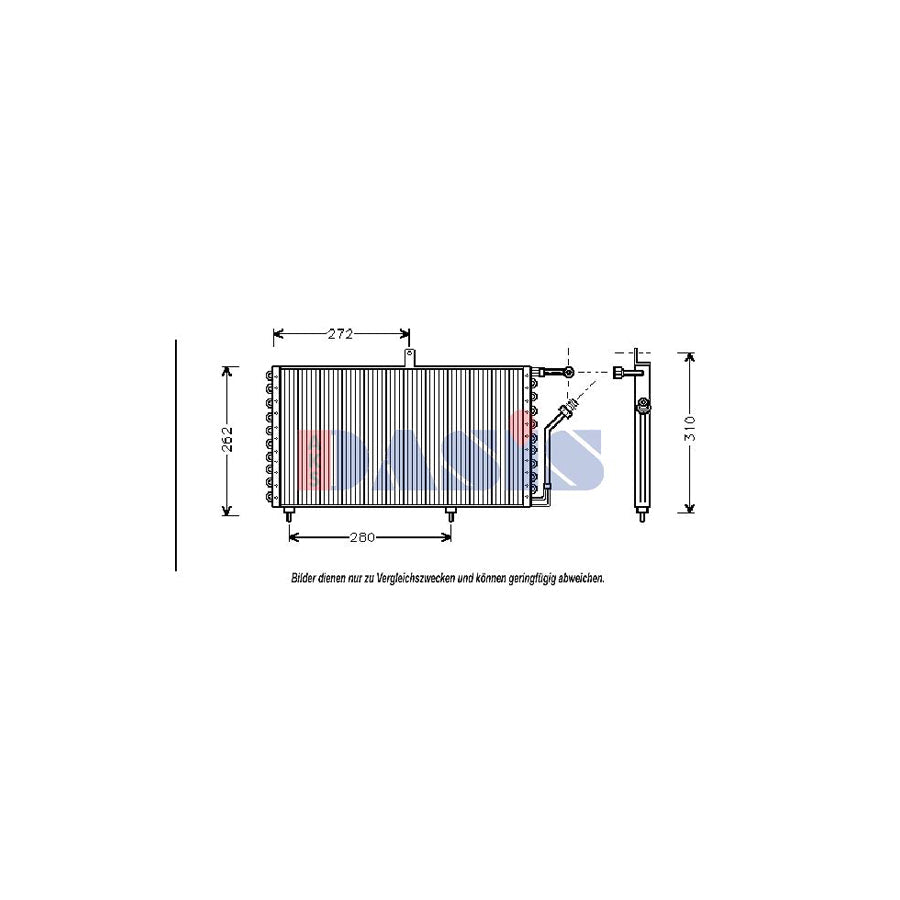 AKS Dasis 162070N Air Conditioning Condenser For Peugeot 205 Convertible | Duco Car Parts UK