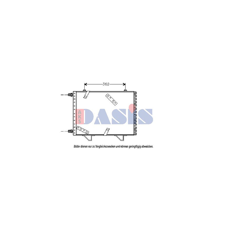 AKS Dasis 162090N Air Conditioning Condenser For Peugeot 505 | Duco Car Parts UK