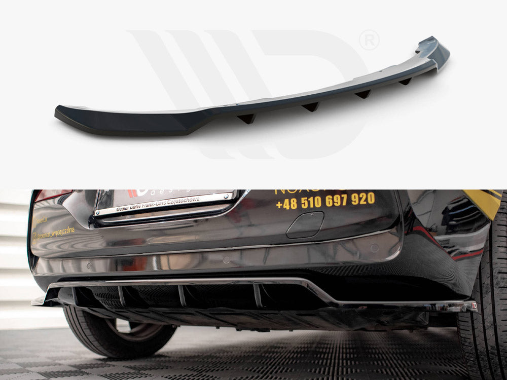 Maxton Design BM-I3-1-RD1T+RD2T Central Rear Splitter (vertical Bars) BMW I3 MK1 Facelift (2017-2022) | Duco Car Parts UK Car Parts