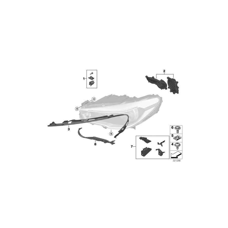 Genuine BMW 63117349294 F07 Guide Rail With Spring, Right (Inc. 530dX, 520d & 528i) | Duco Car Parts UK Car Parts