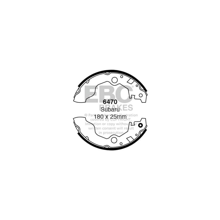 EBC 6470 Subaru Rear Brake Shoes (Inc. Vivio & Sumo) 1 | Duco Car Parts UK Car Parts