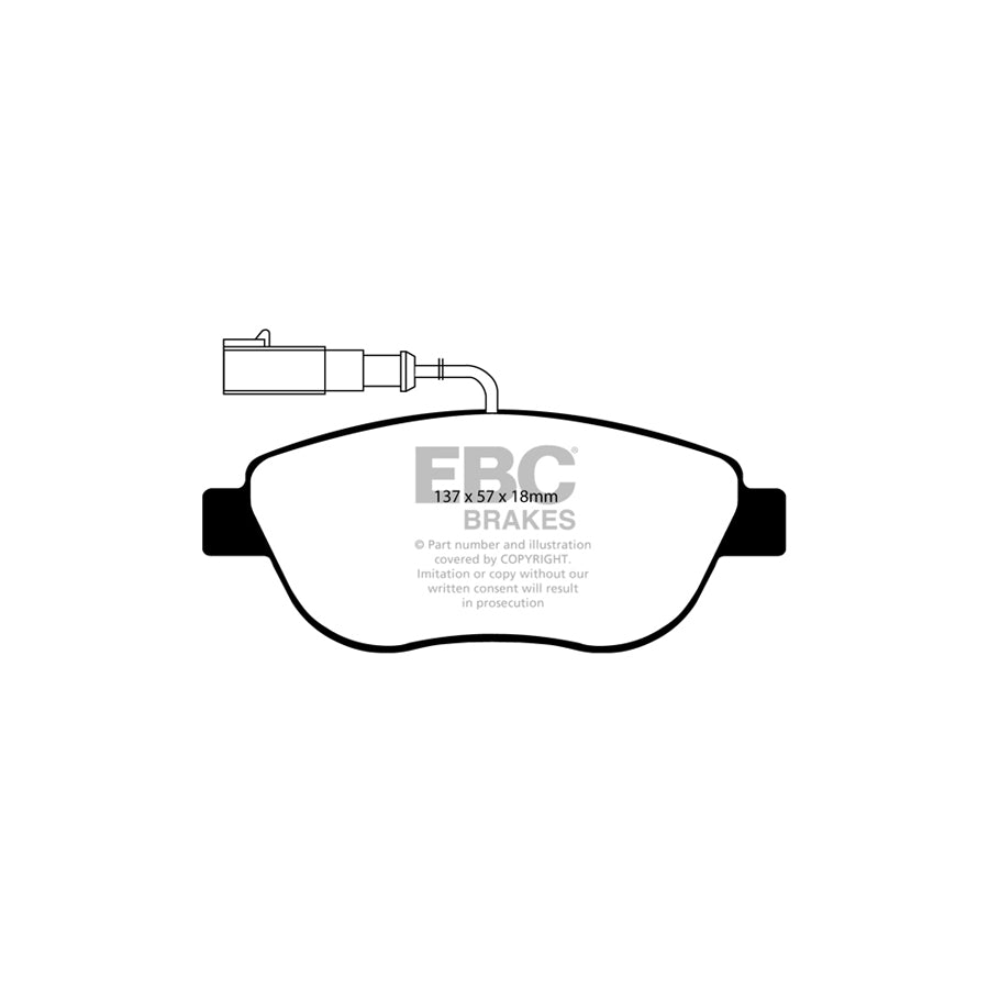 EBC PD11KF395 Fiat Punto Evo Greenstuff Front Brake Pad & GD Disc Kit 2 | Duco Car Parts UK Car Parts