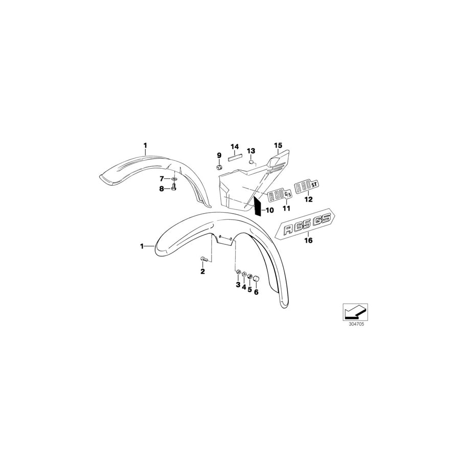 Genuine BMW 51141456060 Sticker Right R80G/S WS/BL (Inc. R 80 G/S) | Duco Car Parts UK