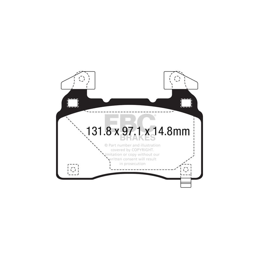EBC PDKF2479 Tesla Ultimax Front Brake Pad & Plain Disc Kit - Brembo Caliper (Inc. Model S & Model X) 2 | Duco Car Parts UK Car Parts