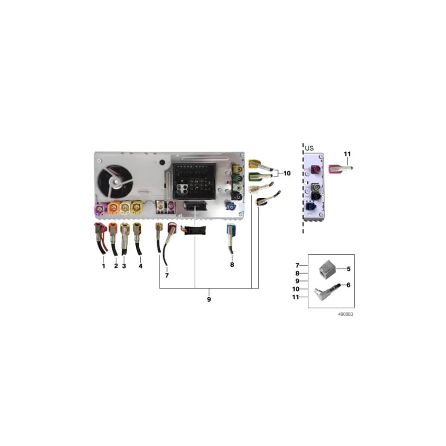 Genuine BMW 61118797119 F48 F48 Rep.Module Aerial Line Sdars L= 5295MM (Inc. X1 20i, X1 18dX & X1 20dX) | Duco Car Parts UK Car Parts