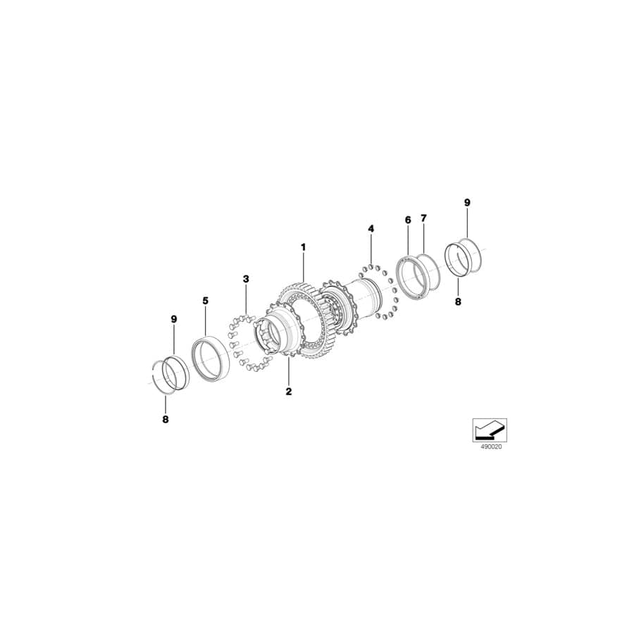 Genuine BMW 23008419559 BMW Lock Ring LH/RH OUT.SHAFT (Inc.  & M6 GT3) | Duco Car Parts UK Car Parts