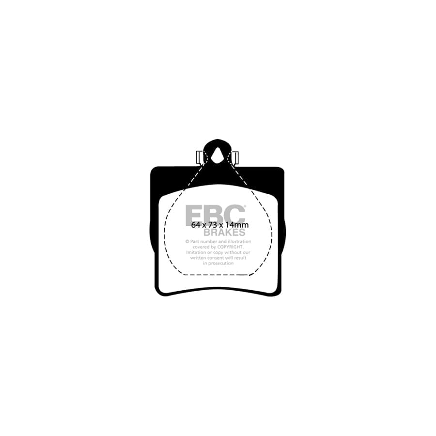 EBC PDKR230 Chrysler Mercedes-Benz Ultimax Rear Brake Pad & Plain Disc Kit - ATE Caliper 2 | Duco Car Parts UK Car Parts