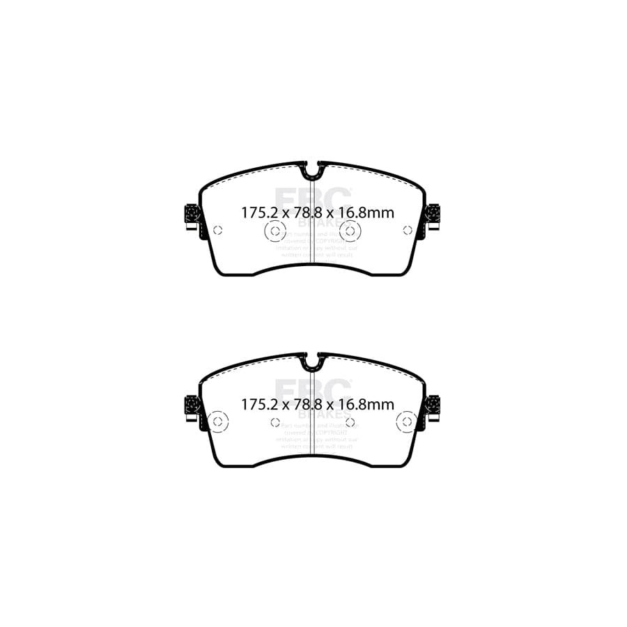 EBC PDKF2476 Jaguar Land Rover Ultimax Front Brake Pad & Plain Disc Kit - ATE Caliper (Inc. E-Pace & Discovery Sport) 2 | Duco Car Parts UK Car Parts