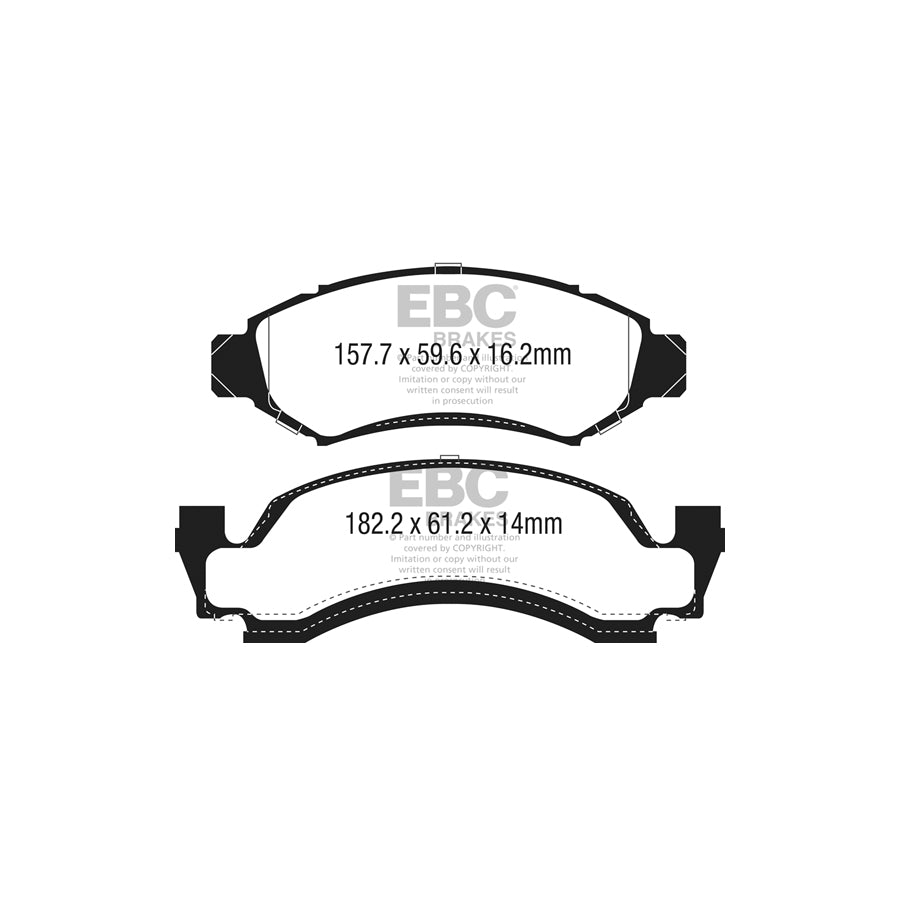 EBC DP61265 Ford F-150 Greenstuff Front Brake Pads 2 | Duco Car Parts UK Car Parts