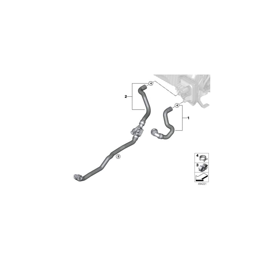 Genuine BMW 64219398952 G20 G21 Coolant Hose, Supply (Inc. 320i, 320iX & 330i) | Duco Car Parts UK Car Parts