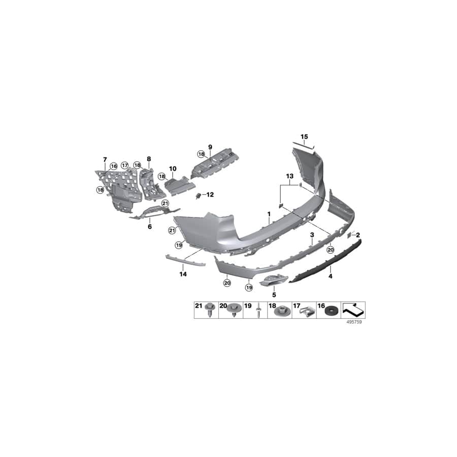 Genuine BMW 51127420667 G07 Mount, Bumper Rear Left (Inc. X7 50iX, X7 40iX & X7 30dX) | Duco Car Parts UK Car Parts