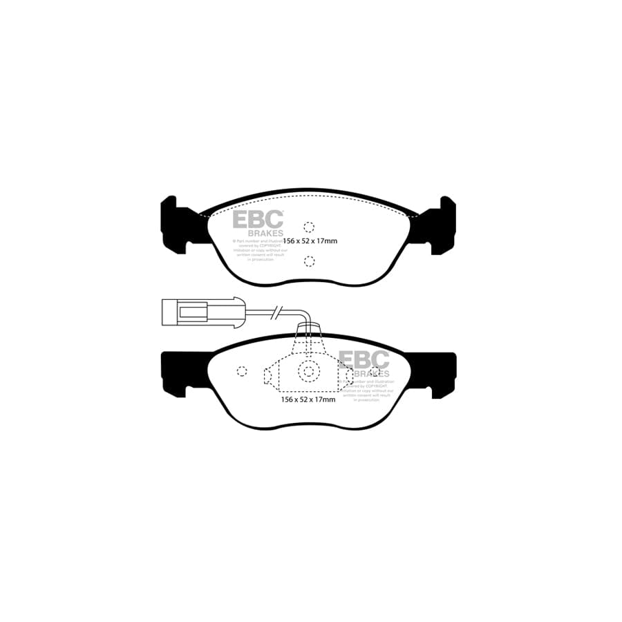 EBC PDKF621 Fiat Lancia Ultimax Front Brake Pad & Plain Disc Kit - Girling/TRW/Bendix Caliper 2 | Duco Car Parts UK Car Parts