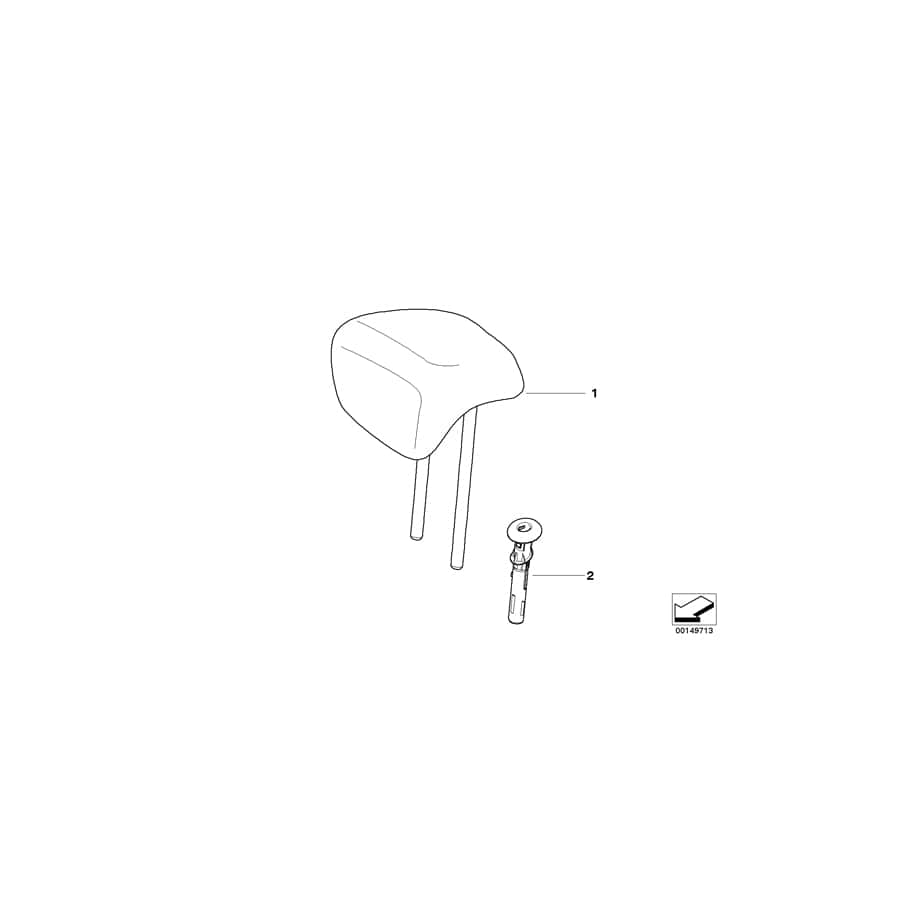 Genuine BMW 52206970743 E92 E92 Guide, Headrest CREAMBEIGE (Inc. 335xi, 318i & 335is) | Duco Car Parts UK Car Parts