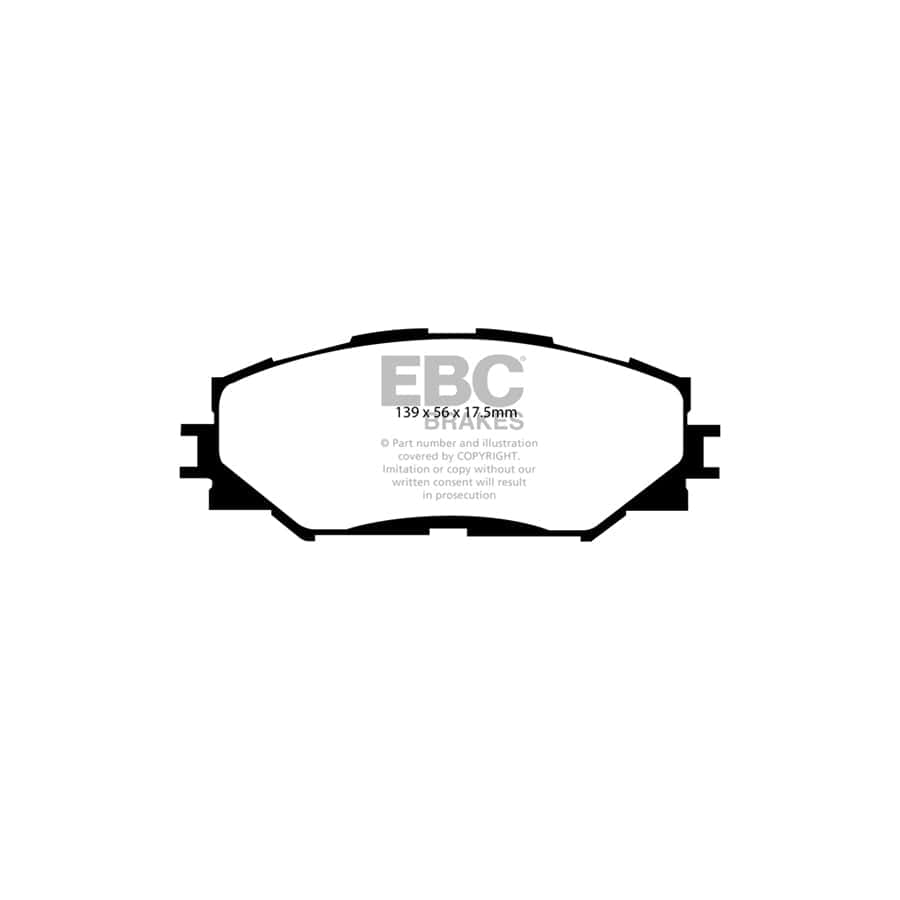 EBC PD11KF695 Toyota Yaris (XP130) Greenstuff Front Brake Pad & GD Disc Kit - ATE Caliper 2 | Duco Car Parts UK Car Parts