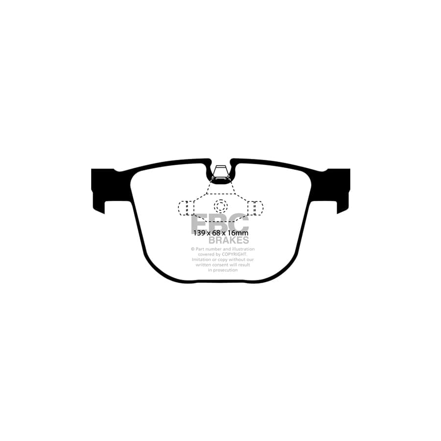 EBC PD01KR169 BMW E65 E66 E67 Greenstuff Rear Brake Pad & Plain Disc Kit - ATE Caliper 2 | Duco Car Parts UK Car Parts