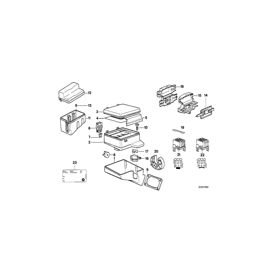 Genuine BMW 61138356422 E34 Stick-On Label In Fuse Box (ENGLISCH) (Inc. M5 3.8, 525i & 535i) | Duco Car Parts UK Car Parts