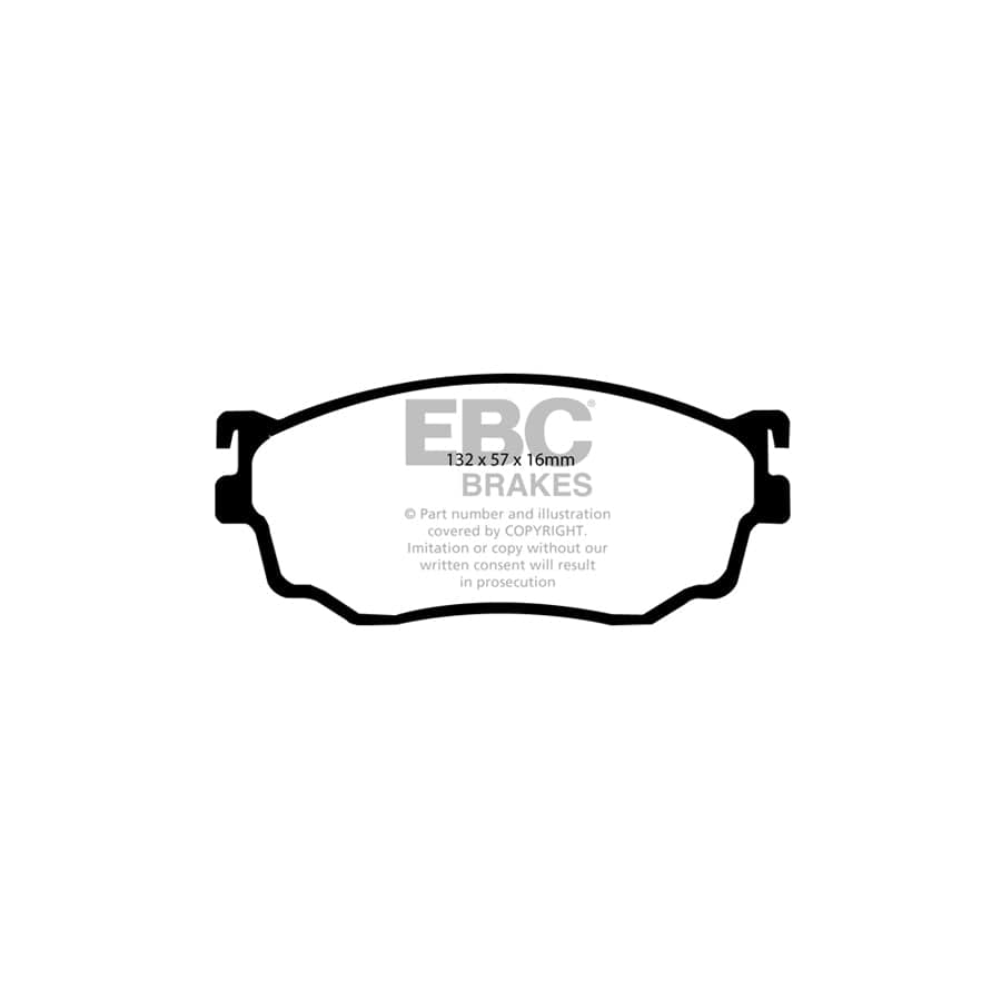 EBC PD01KF877 Mazda Greenstuff Front Brake Pad & Plain Disc Kit  - Akebono Caliper 2 | Duco Car Parts UK Car Parts
