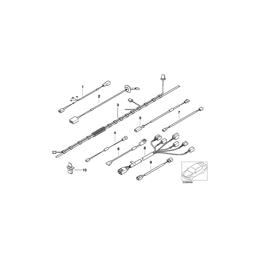 Genuine BMW 61128401352 E36 Wiring Set F Radio Remote Control (Inc. Z3 2.8, Z3 1.9 & Z3 1.8) | Duco Car Parts UK Car Parts