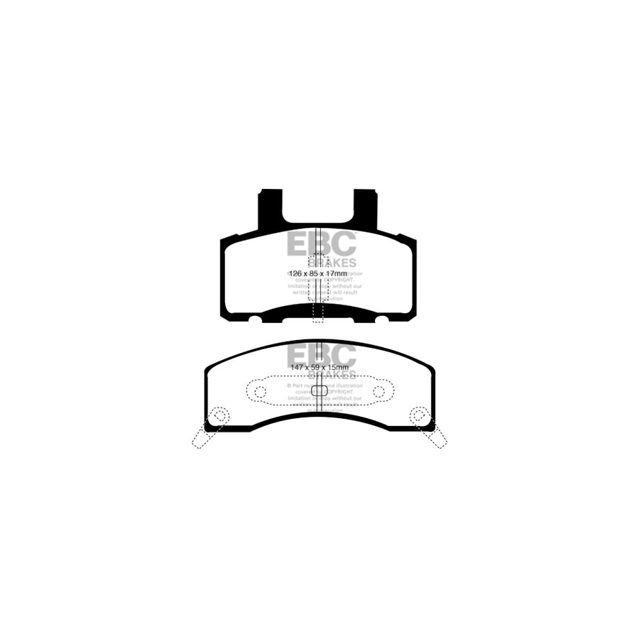 EBC DP61274 Dodge Ram 2500 Greenstuff Front Brake Pads 2 | Duco Car Parts UK Car Parts