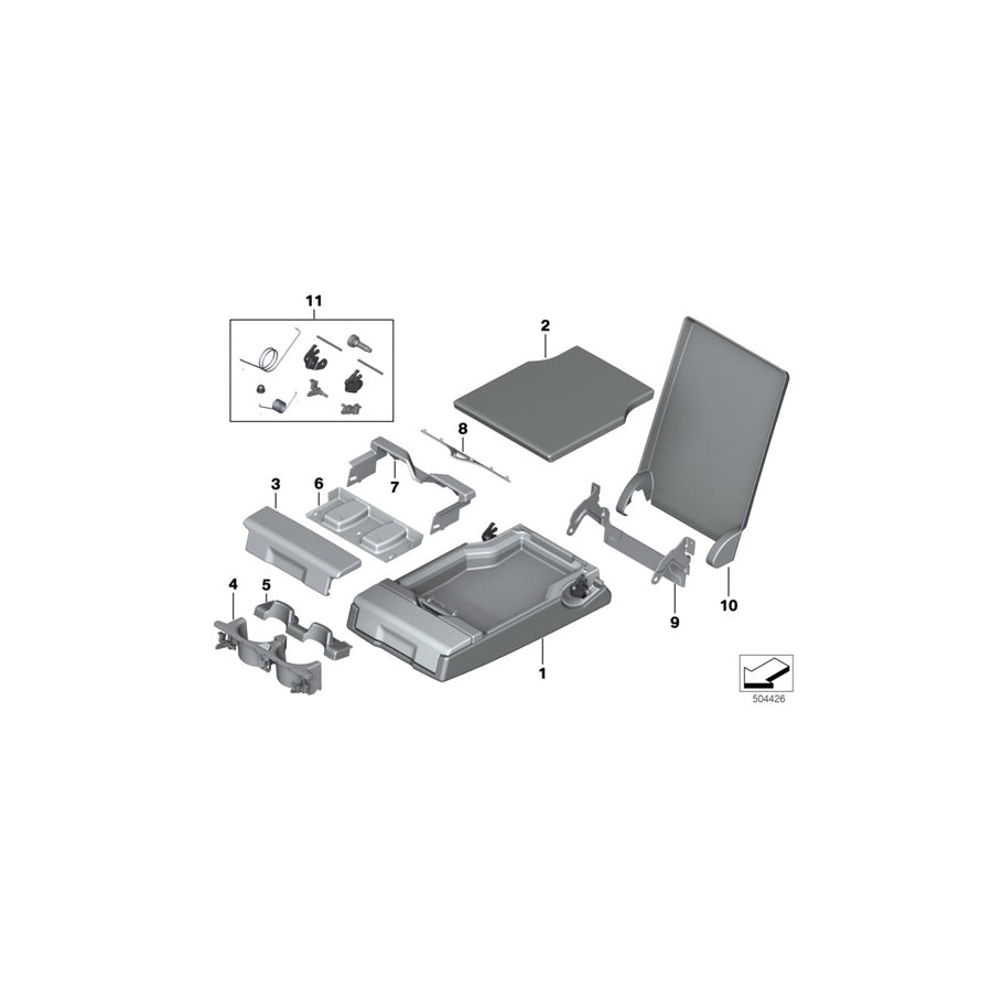 Genuine BMW 52207277921 F10 F11 Cover F Cup Holder OYSTER (Inc. 520d, 525dX & 530dX) | Duco Car Parts UK