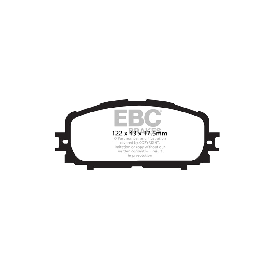 EBC PD13KF785 Toyota Yaris Yellowstuff Front Brake Pad & GD Disc Kit - Akebono Caliper 2 | Duco Car Parts UK Car Parts