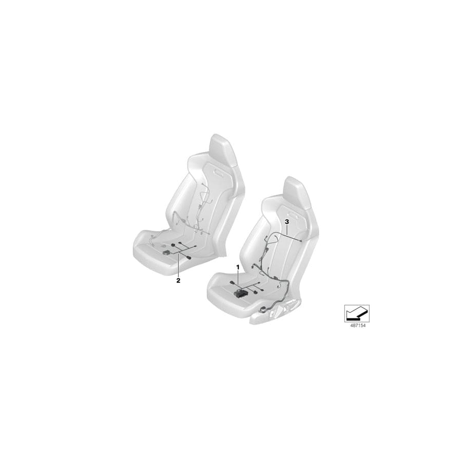 Genuine BMW 61128711910 G01 G02 Wiring Set Seat Right (Inc. X3 20i, X4 30dX & X4 M40dX) | Duco Car Parts UK Car Parts