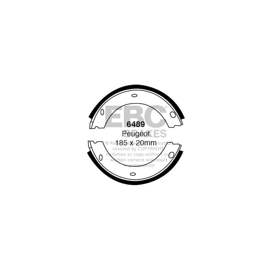 EBC 6489 Peugeot 605 Rear Brake Shoes 1 | Duco Car Parts UK Car Parts