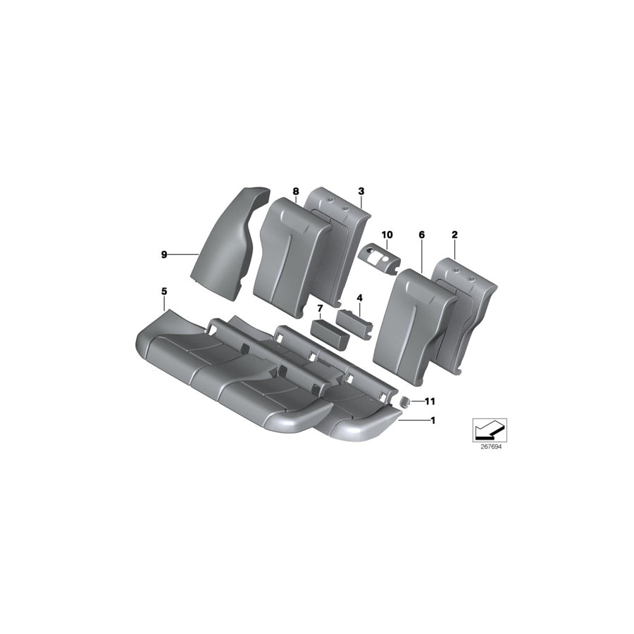 Genuine BMW 52207260002 F30 F31 Seat Upholstery (Inc. 330e, 330d & 328d) | Duco Car Parts UK