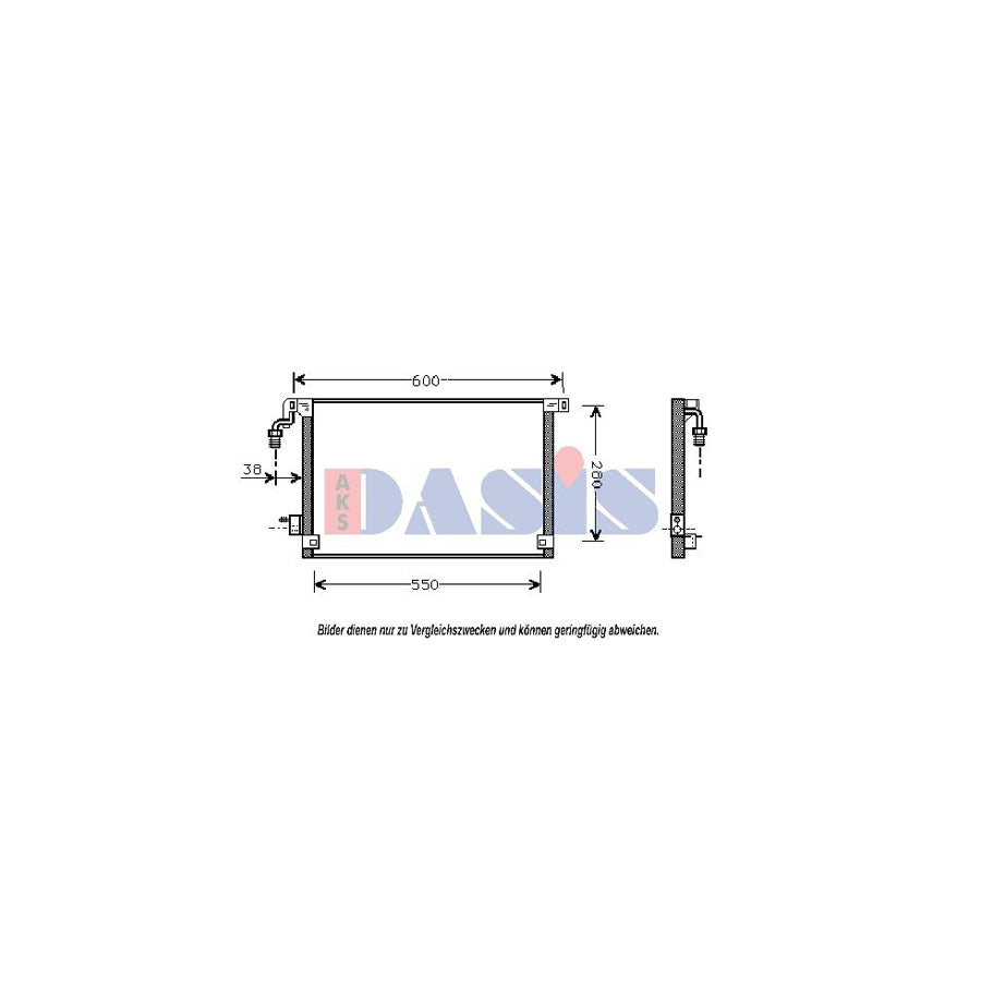 AKS Dasis 062003N Air Conditioning Condenser | Duco Car Parts UK