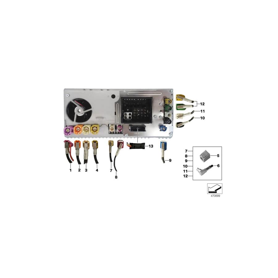 Genuine BMW 61119377591 F36 F34 Rep.Module Aerial Lines Fm1/ Fm2 RG174 (Inc. 428iX, 435iX & 420iX) | Duco Car Parts UK Car Parts