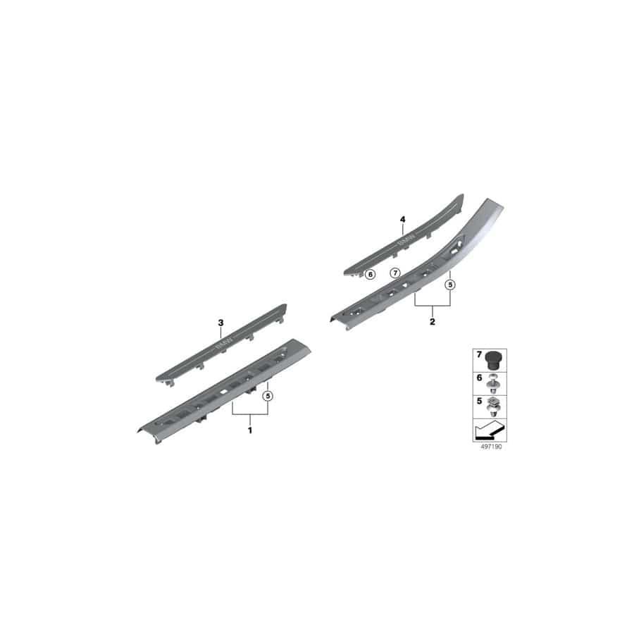 Genuine BMW 51477442178 G07 Insert, Door Sill, Right Rear (Inc. X7 50iX, X7 40iX & X7 30dX) | Duco Car Parts UK Car Parts