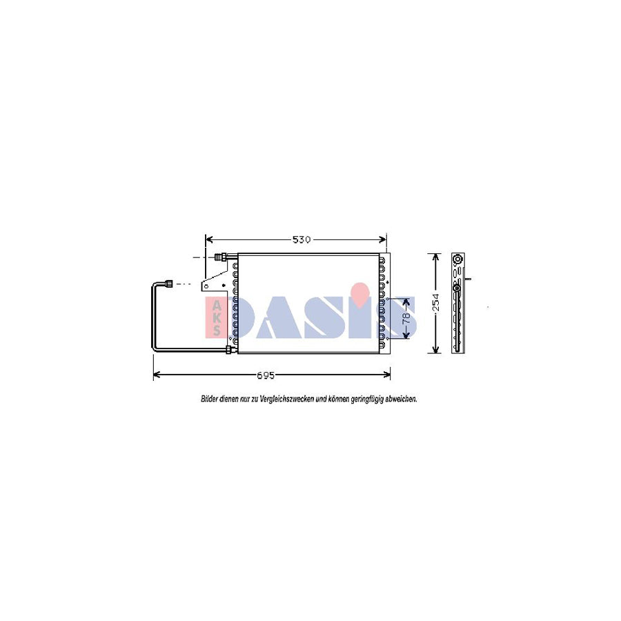 AKS Dasis 062010N Air Conditioning Condenser For Citroën Ax | Duco Car Parts UK