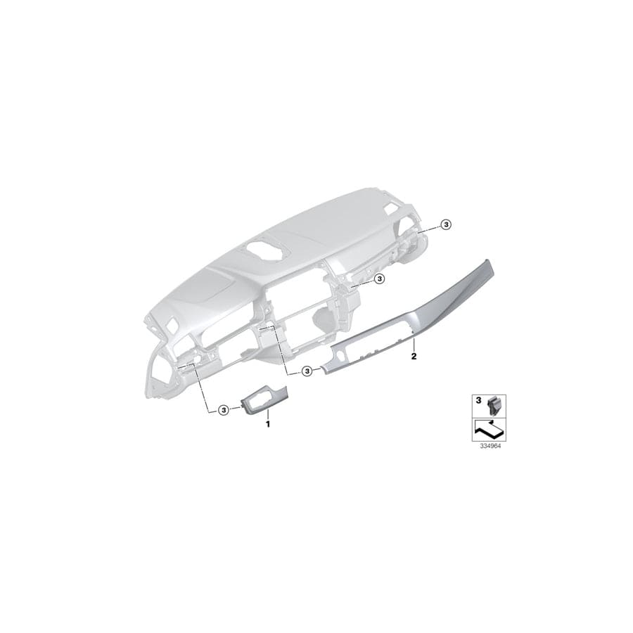 Genuine BMW 51459292285 F10 F11 Trim, I-Panel, Wood Fineline, Light Left Left hand drive (Inc. 520dX, 528i & 535iX) | Duco Car Parts UK Car Parts