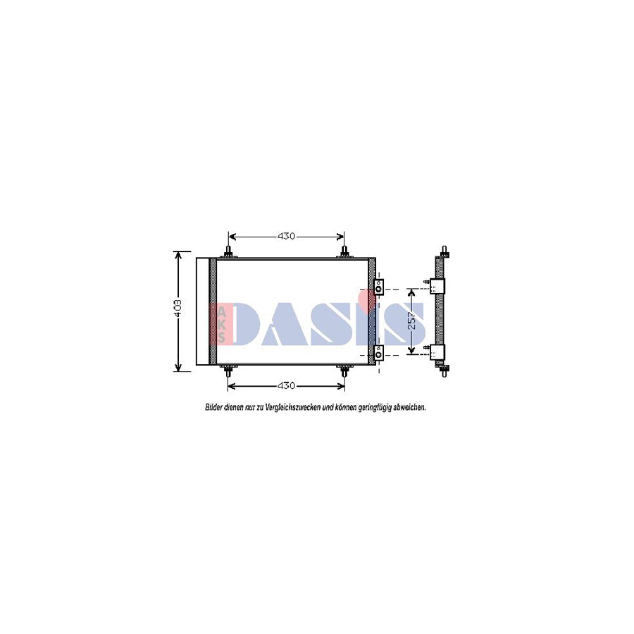 AKS Dasis 062015N Air Conditioning Condenser | Duco Car Parts UK
