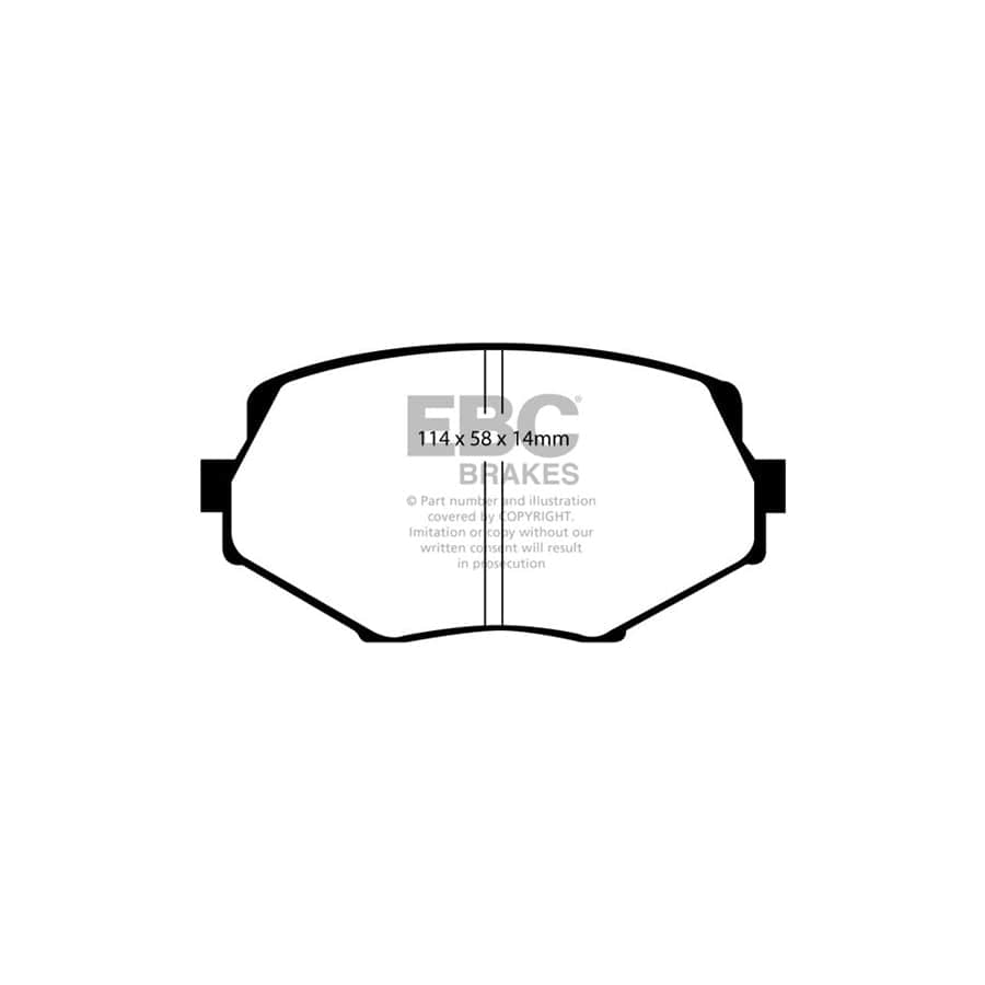 EBC PD01KF885 Mazda MX5 Greenstuff Front Brake Pad & Plain Disc Kit  - Akebono Caliper 2 | Duco Car Parts UK Car Parts