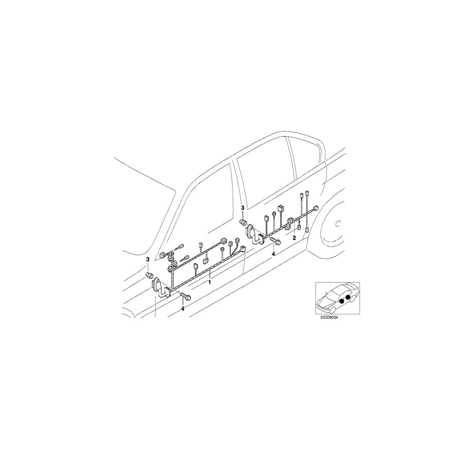 Genuine BMW 61129120828 E61 E60 Wiring Rear (Inc. 520d, 528i & 530i) | Duco Car Parts UK Car Parts