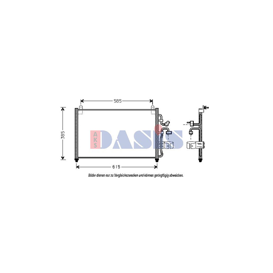 AKS Dasis 512003N Air Conditioning Condenser For Daewoo Leganza | Duco Car Parts UK