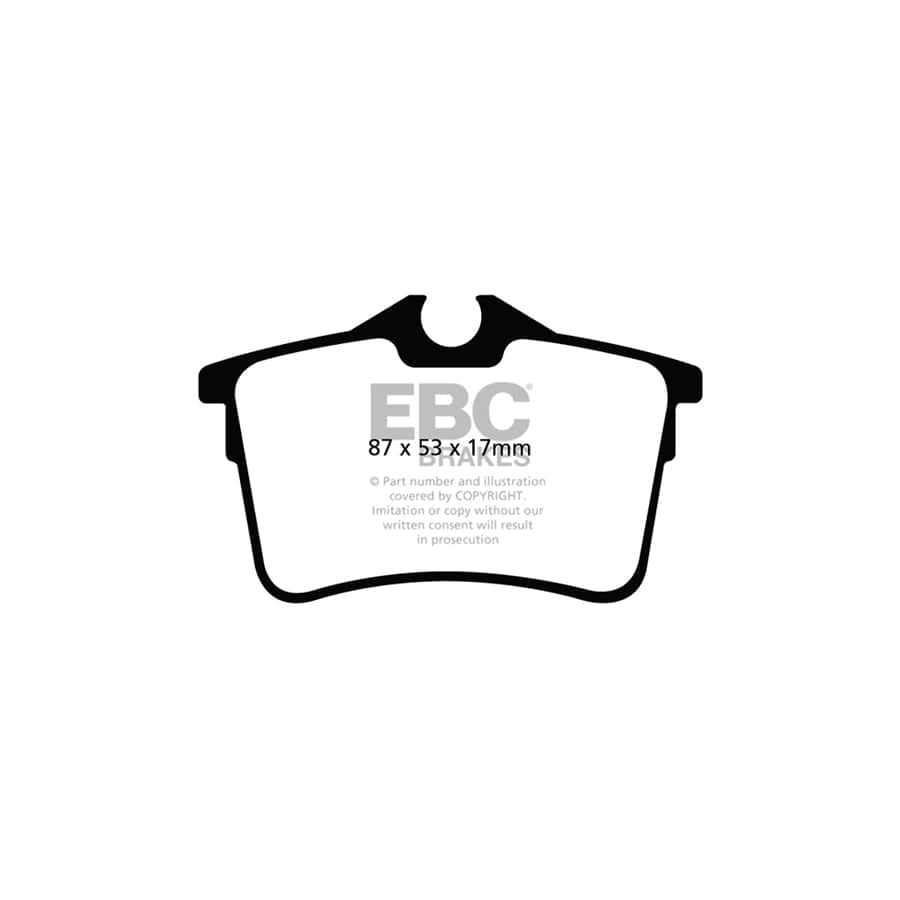 EBC PD03KR842 Peugeot 308 SW Yellowstuff Rear Brake Pad & Plain Disc Kit 2 | Duco Car Parts UK Car Parts