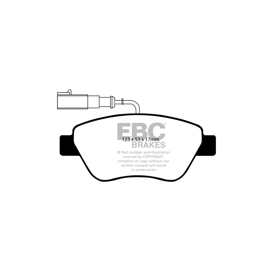 EBC PD11KF405 Fiat Doblo Greenstuff Front Brake Pad & GD Disc Kit 2 | Duco Car Parts UK Car Parts