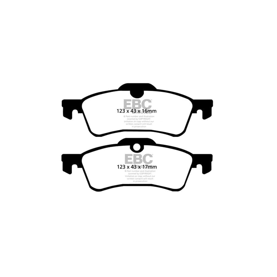 EBC PD16KR052 Mini R53 Greenstuff Rear Brake Pad & BSD Disc Kit - ATE Caliper 2 | Duco Car Parts UK Car Parts