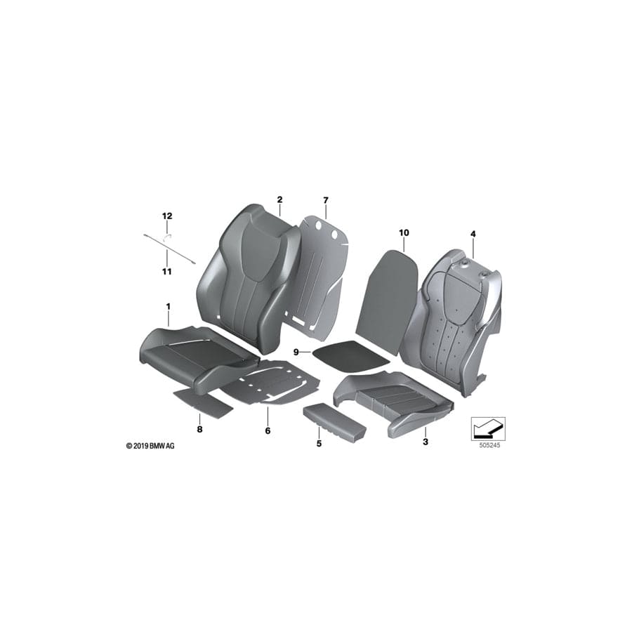 Genuine BMW 52108493336 G06 Leather Cover Sport Backrest Right TACORAROT (Inc. X6 30iX, X6 40i & X6 M50iX) | Duco Car Parts UK Car Parts