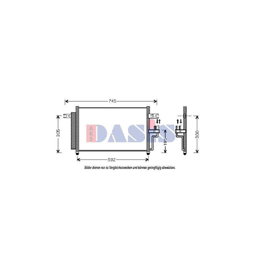 AKS Dasis 562003N Air Conditioning Condenser | Duco Car Parts UK