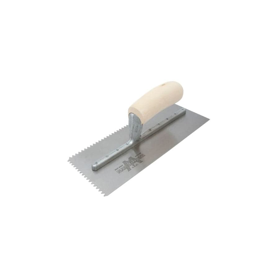 Marshalltown M/T701S M701S Notched Trowel V 3/16in Wooden Handle 11 x 4.1/2in | Duco Car Parts UK