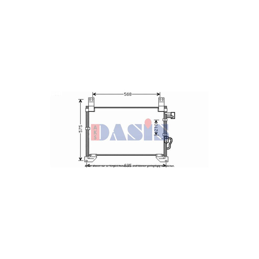 AKS Dasis 512033N Air Conditioning Condenser For Ssangyong Rexton / Rexton II (Gab) | Duco Car Parts UK