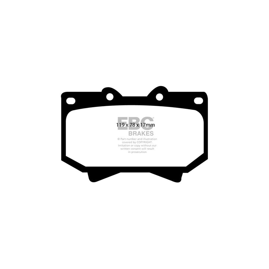 EBC DP61319 Toyota Greenstuff Front Brake Pads (Inc. Landcruiser & Sequoia) 2 | Duco Car Parts UK Car Parts