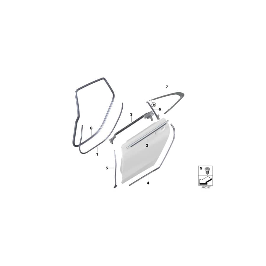 Genuine BMW 51357392375 G32 Seal, C-Pillar, Left (Inc. 630i, 630d & 620d) | Duco Car Parts UK Car Parts