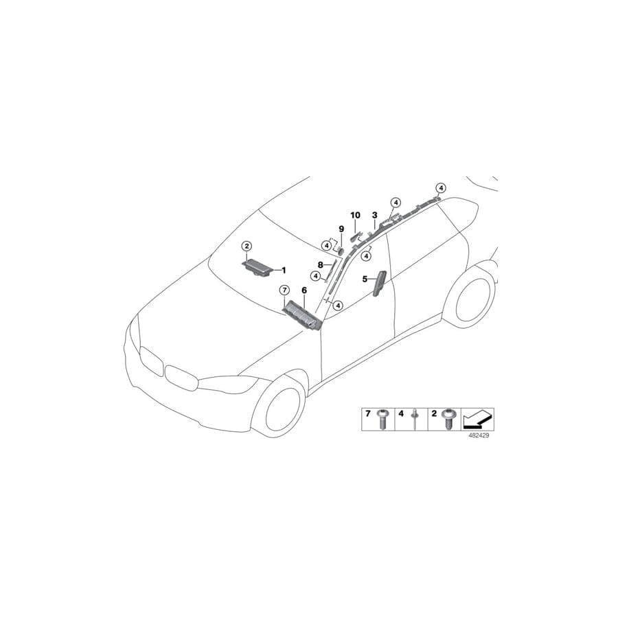 Genuine BMW 51447336488 F15 M Deformation Plate Right (Inc. X5 50iX, X6 35iX & X6 50iX) | Duco Car Parts UK Car Parts